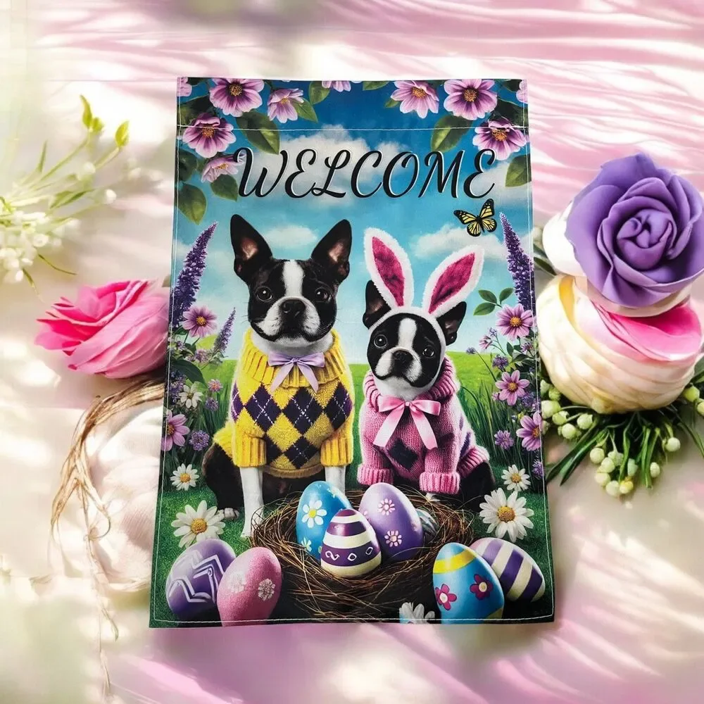 French Bulldog Easter Garden Flag 12 x 18